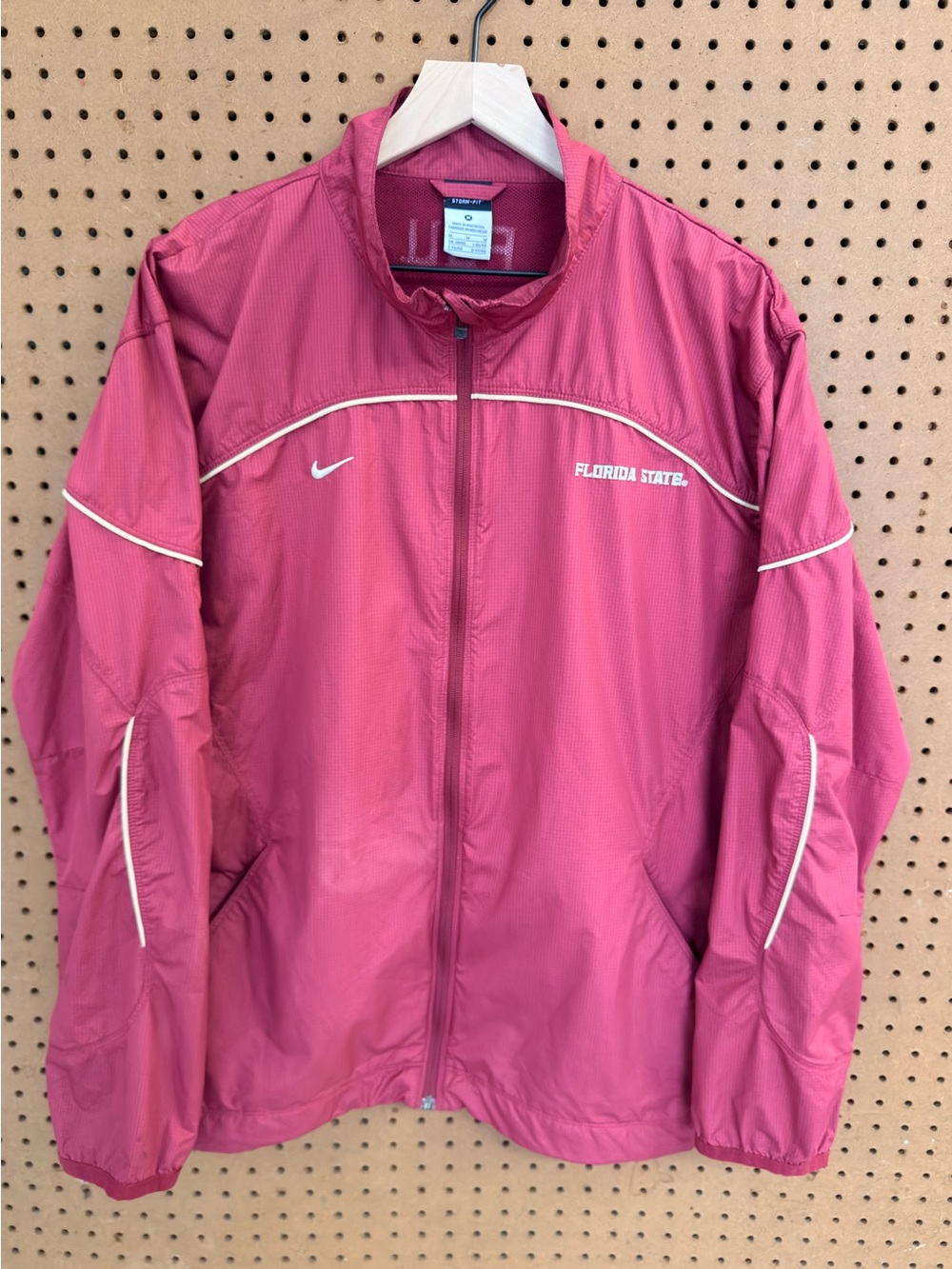 Nike Storm-Fit Florida State Seminoles Full Zip Windbreaker Garnet FSU Men's M